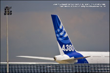 A380 AIRBUS queue de l'appareil à Roissy