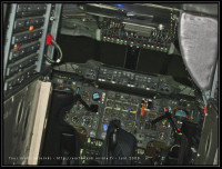 Vue sur le poste de pilotage du Concorde