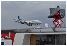 A380 sur les toits des chalets GIFAS