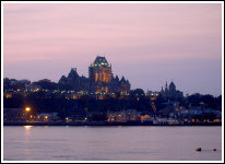 Vue de Québec en soirée