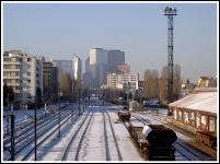 Vue sur La Defense (neige)