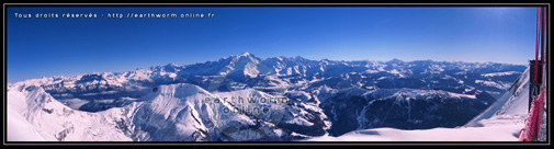 Panoramique - vue sur le Mont Blanc