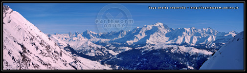 Panoramique - vue sur le Mont Blanc