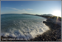 La plage de galet à Menton
