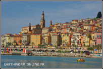 Vue complete sur la ville de Menton