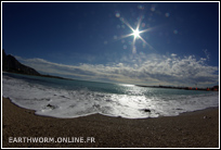 Plage de sable et de galets à Menton
