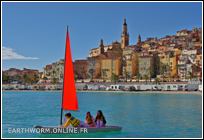 Petit tour en Optimist à Menton