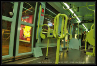 La rame de Tramway Ligne 1 - intérieur de nuit