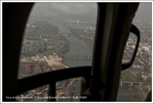 photo aerienne en helicoptere - bord de seine - pont d'argenteuil