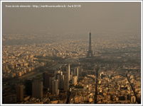 Belle vue aerienne de la Tour Eiffel