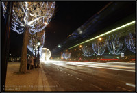 Champs Elysées éclairés à Noël
