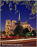 photo de Notre Dame la nuit