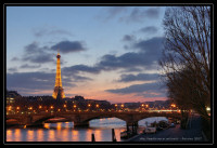 La Tour Eiffel au coucher du soleil