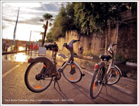 illustrations Velib à Paris Plage 2009