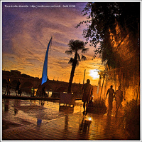 illustrations Paris Plage en soirée