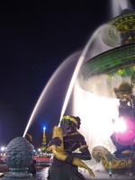Les jets d'eaux de la fontaine Place de la Condorde