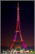 Tour Eiffel en rose, orange