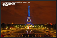 photo haute resolution Tour Eiffel Bleu vue tu Trocadero