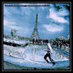 illustration originale Tour Eiffel bleu - hiver