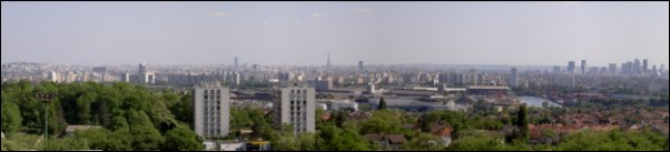 panorama complet de Paris, vue de la colline d'Orgemont