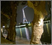 Vue nocturne de la Tour Eiffel 
