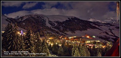 Panoramique Station de ski Valmorel la belle sous la neige 